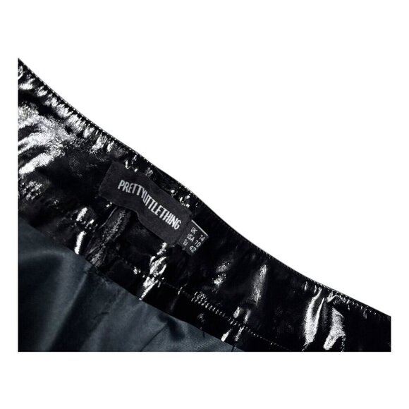 PRETTYLITTLETHING Faux Leather Shiny Causal Straight Pants Womens 31x30 - Picture 4 of 6